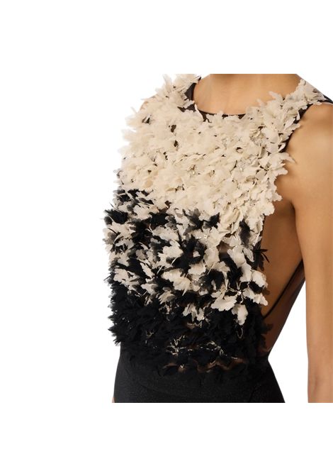 Red Carpet dress in tulle and lurex jersey ELISABETTA FRANCHI | dress | ABR4462E2685